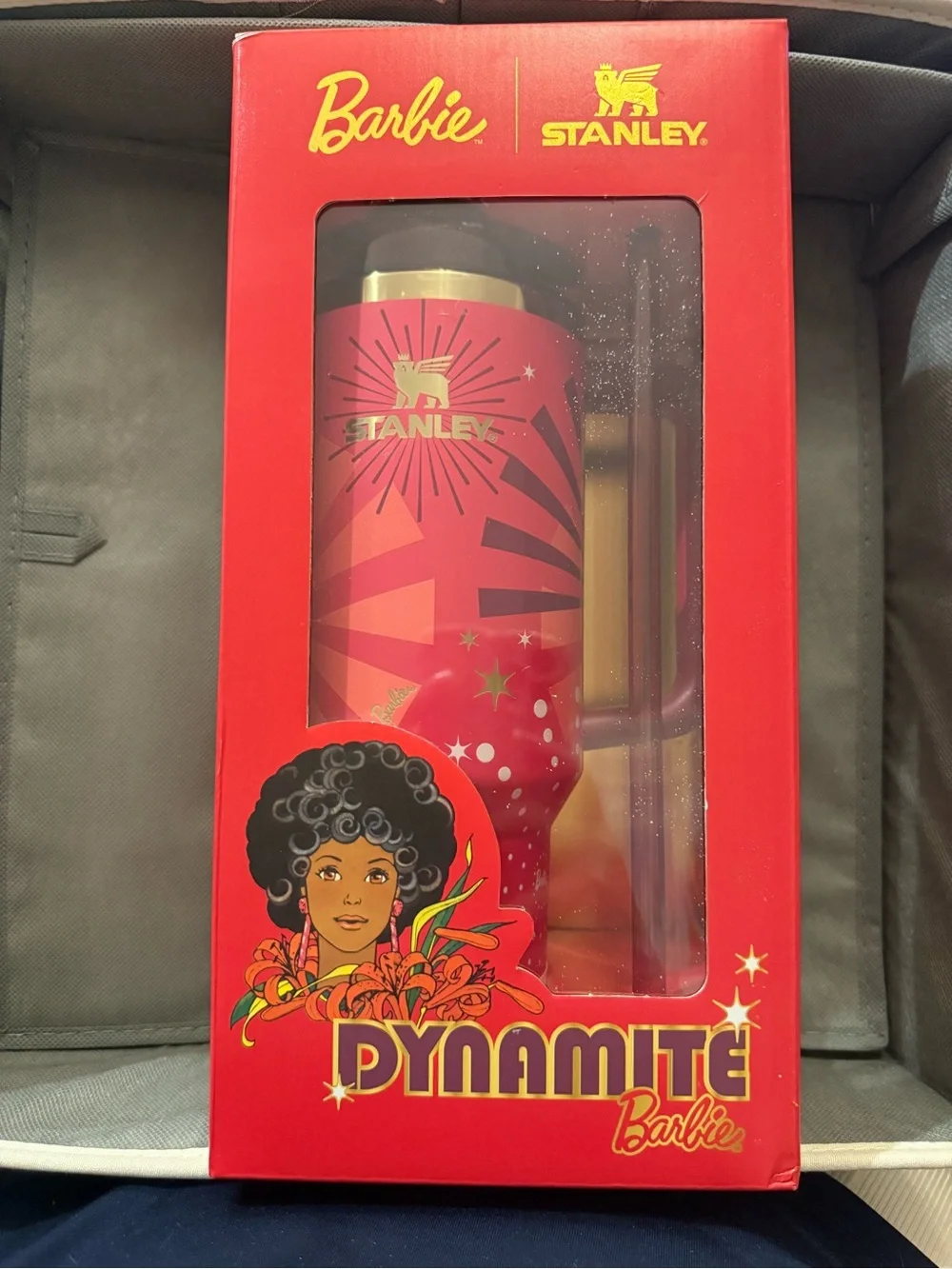 Stanley Collector issue: This Barbie Pink & Gold Dynamite Travel Tumbler - Picture 3 of 7